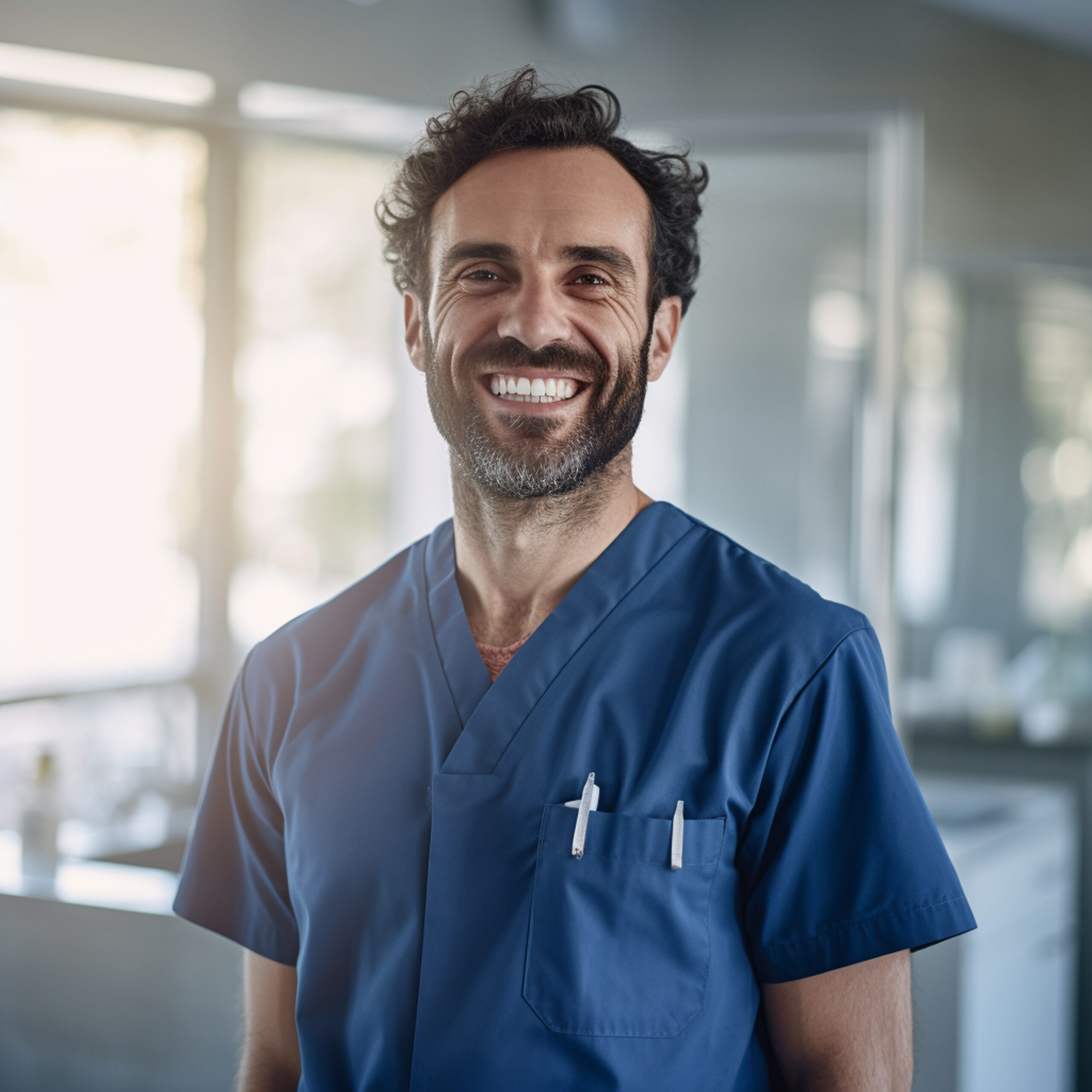 front-view-male-nurse-hospital